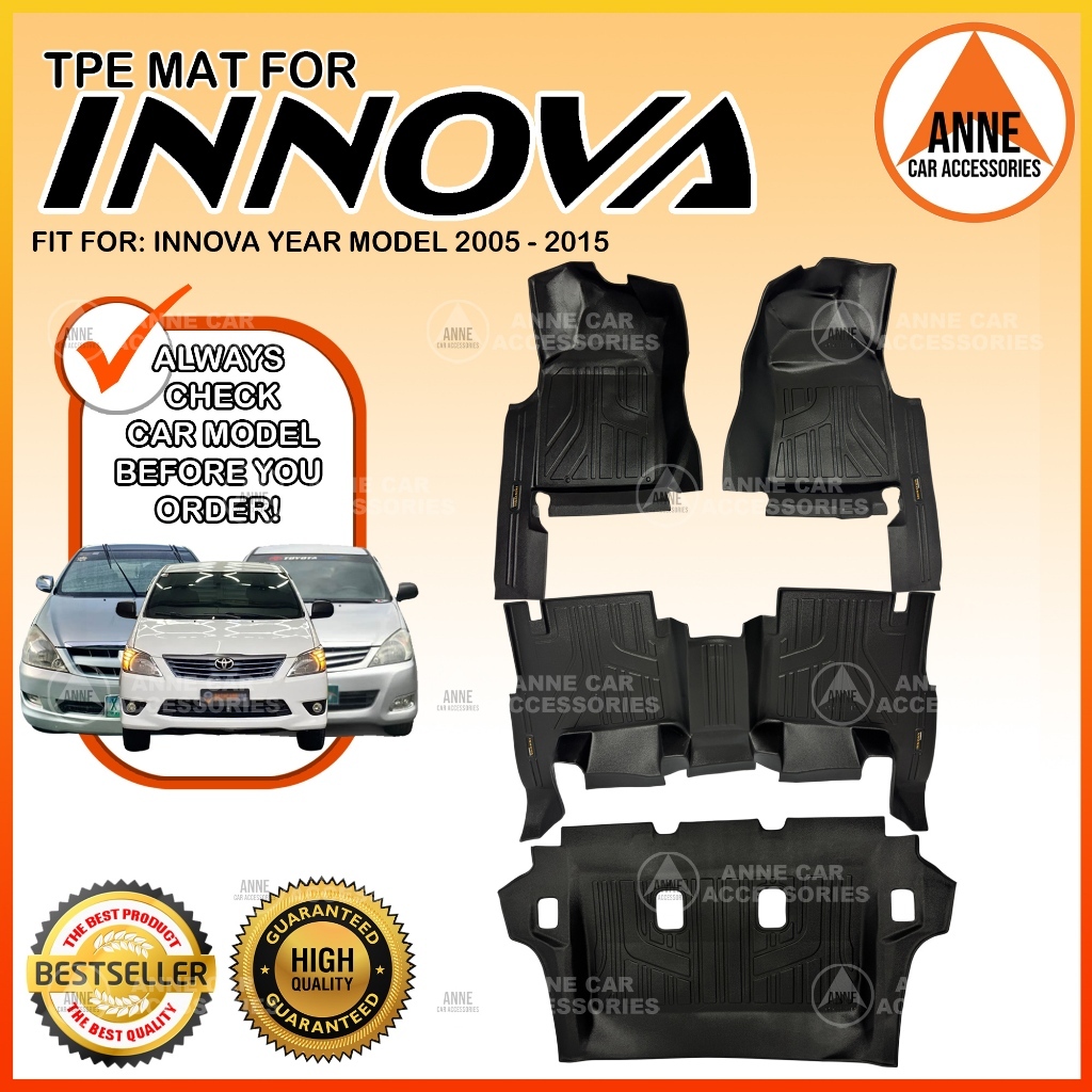 TPE Extended / 5D Diamond Deep Dish Matting Toyota Innova 2005 Onwards ...