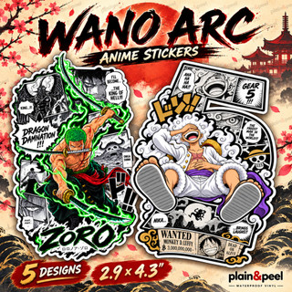 One Piece Wano Arc Stickers | Luffy Zoro Law Kid Sanji | Waterproof ...