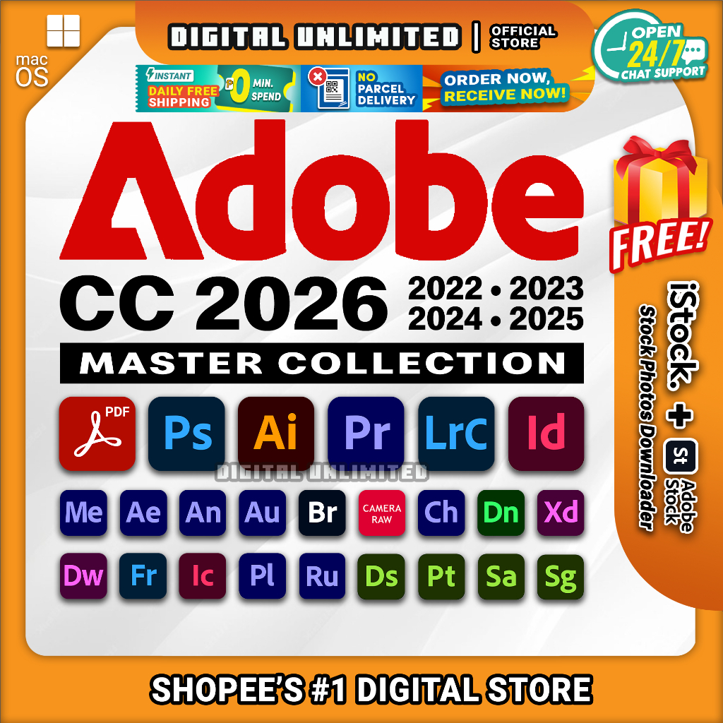[Lifetime] Adobe Master Collection CC 2026 for Windows & macOS | Shopee ...