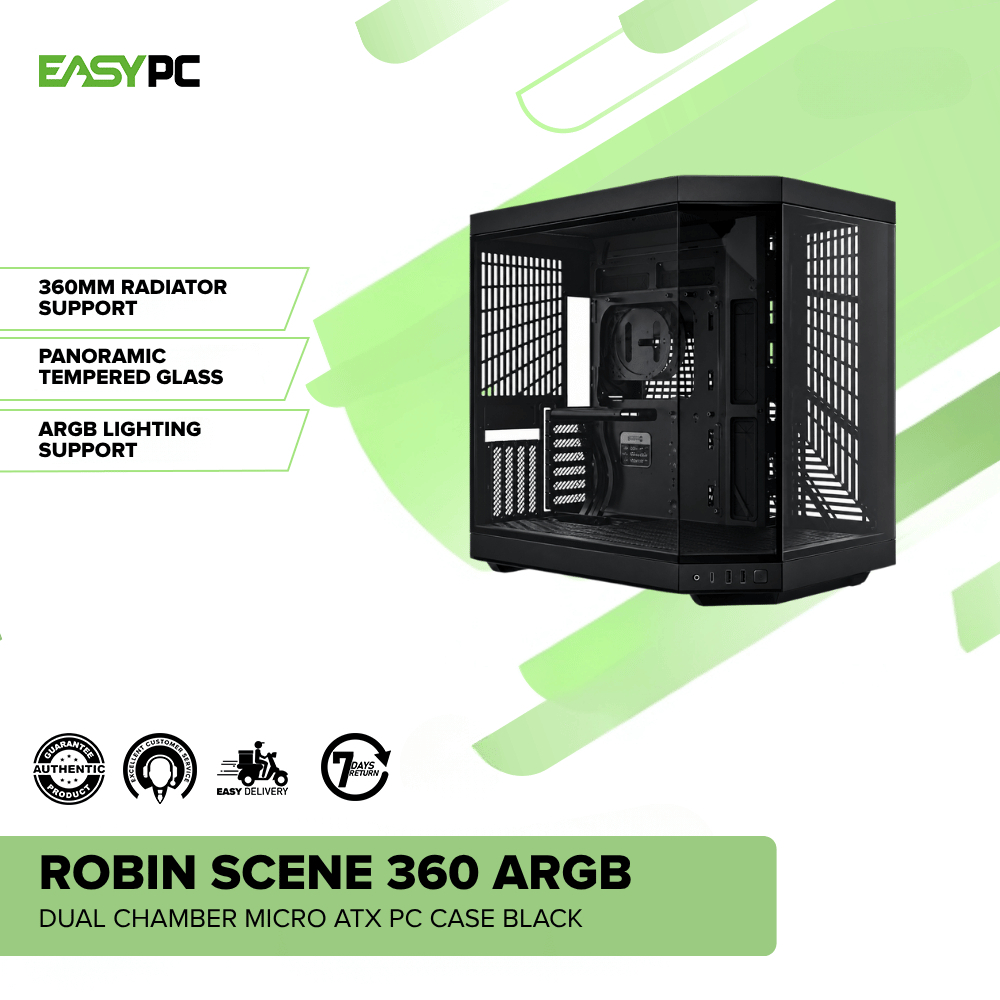 EasyPC | Keytech Robin Scene 360 ARGB Dual Chamber Micro ATX PC Case ...