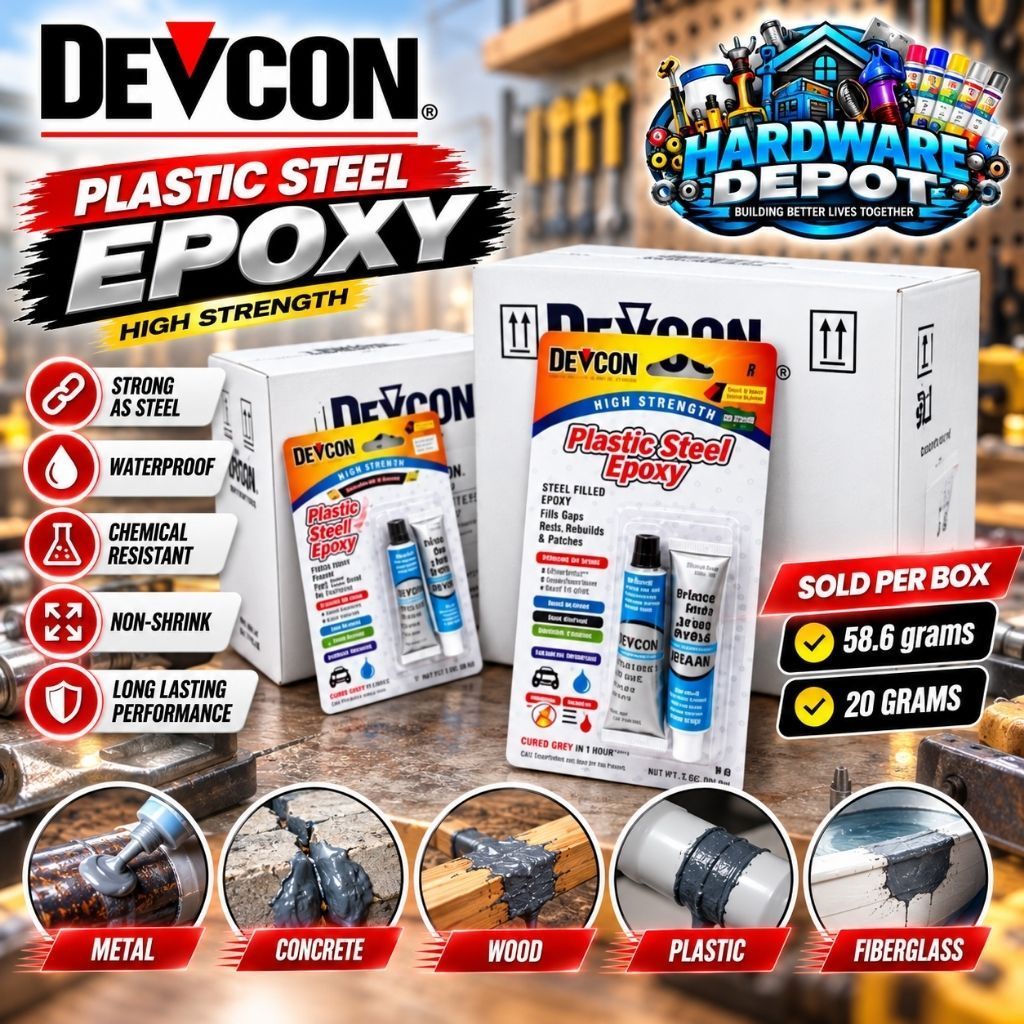 [BOX] DEVCON PLASTIC STEEL EPOXY 20G I 56.8G | Shopee Philippines