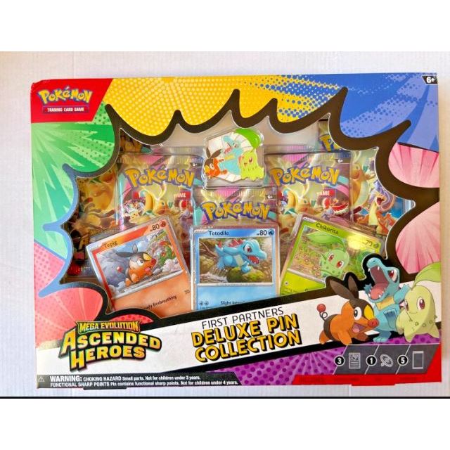 Pokemon TCG Ascended Heroes First Partners Deluxe Pin Collection Sealed ...
