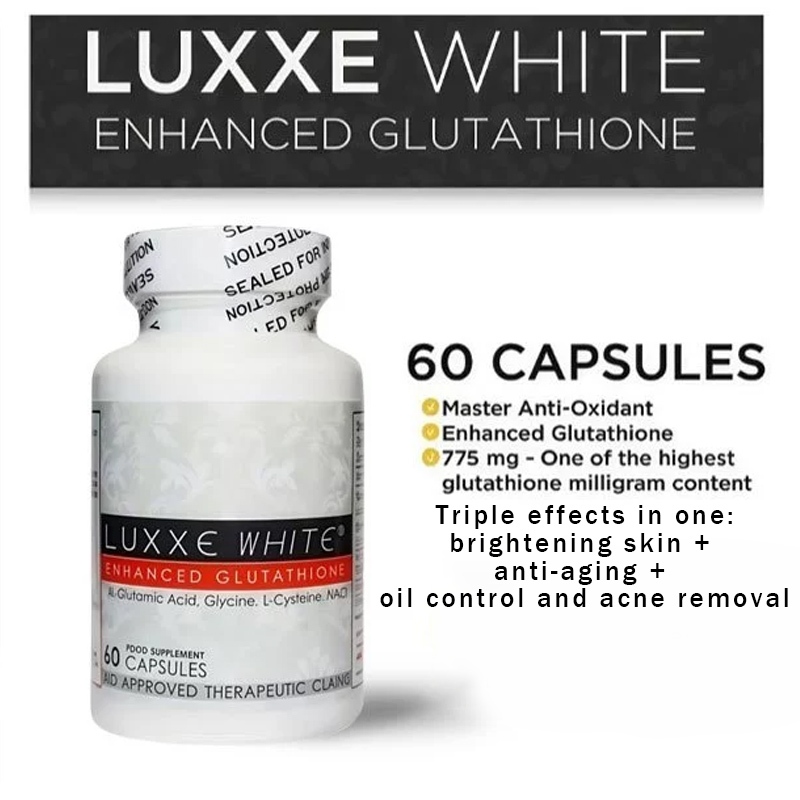 luxxe white glutathione price Luxxe White Enhanced Glutathione: Whitens Skin, Fights Aging & Prevents  Pimples 60 Capsules
