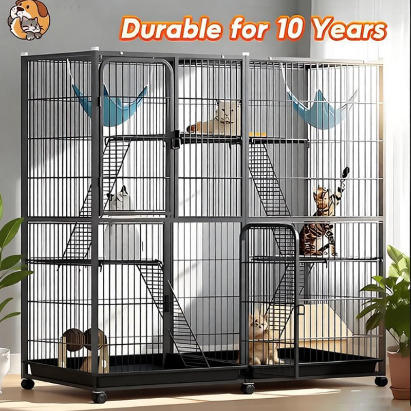 【In Stock COD】Cat Cage Large Platform 4 Layer Sturdy Stackable Cage For ...