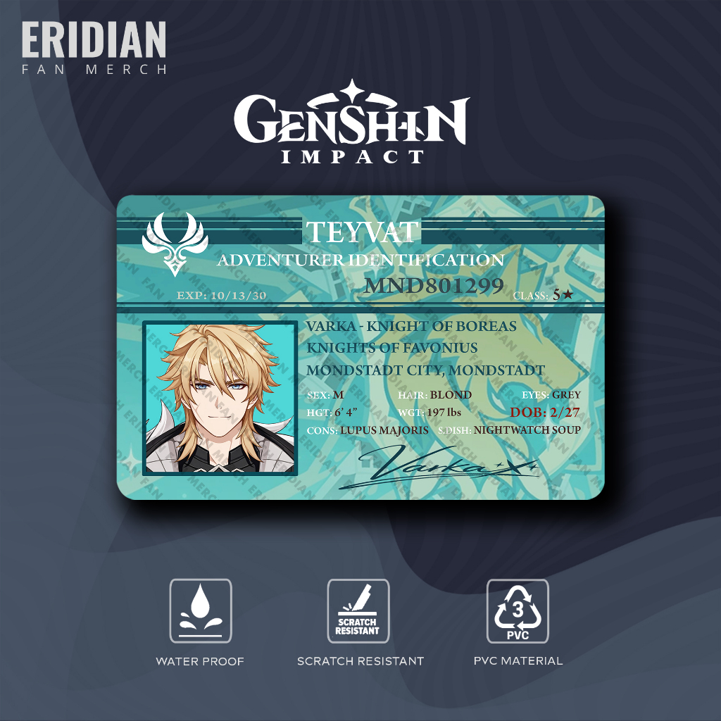 Genshin Impact ID Card Liyue Characters Part 1 Anime Manga Cosplay BEEP ...