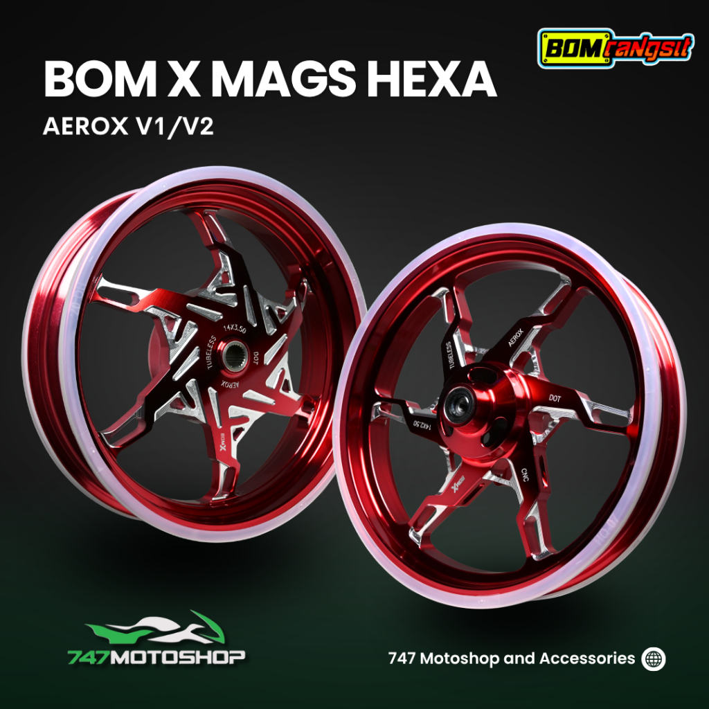 BOM X Hexa Mags 14” – For Aerox V1 / V2 | Shopee Philippines