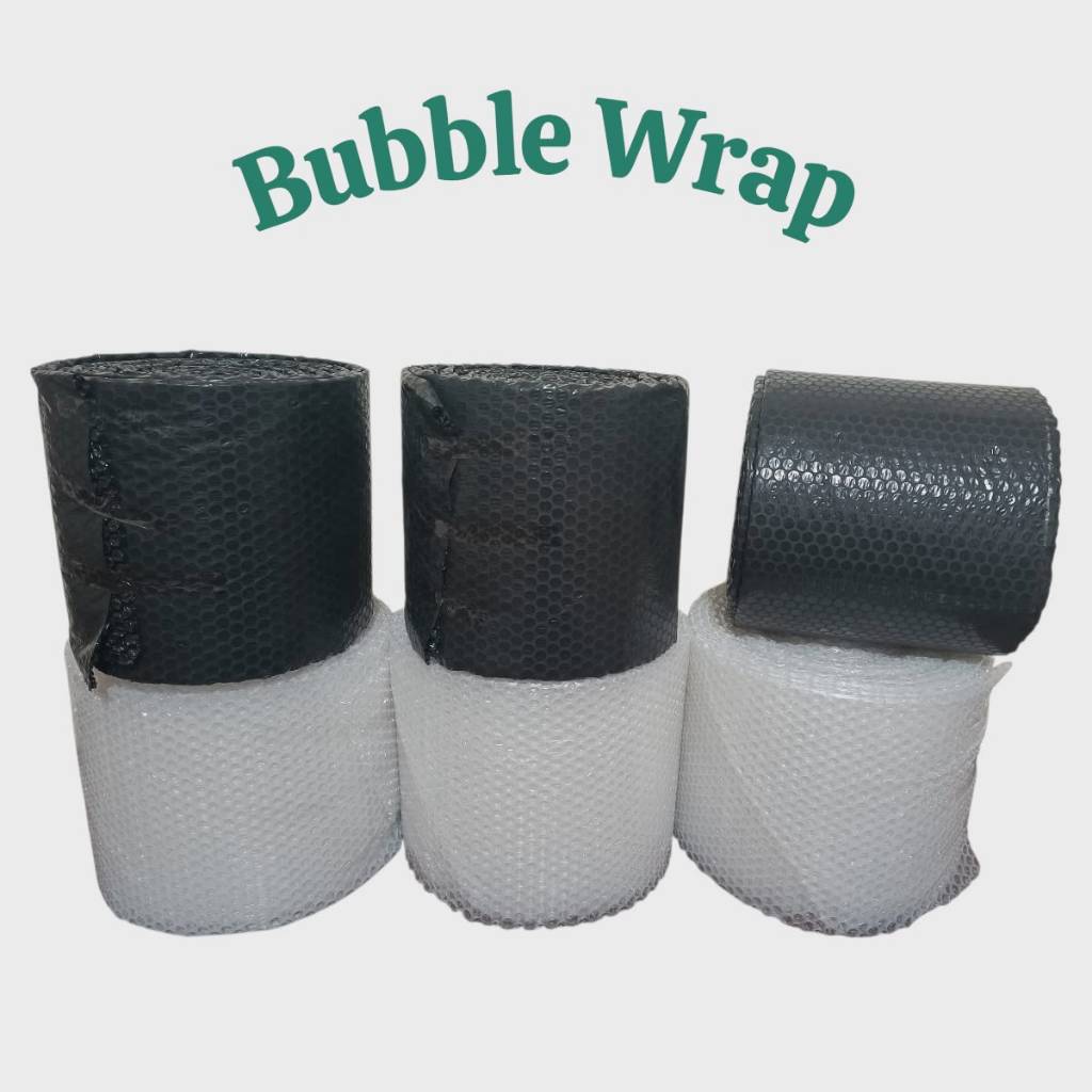 2Ply Bubble Wrap 20 Inches x 10 Meters Black and White | Shopee Philippines