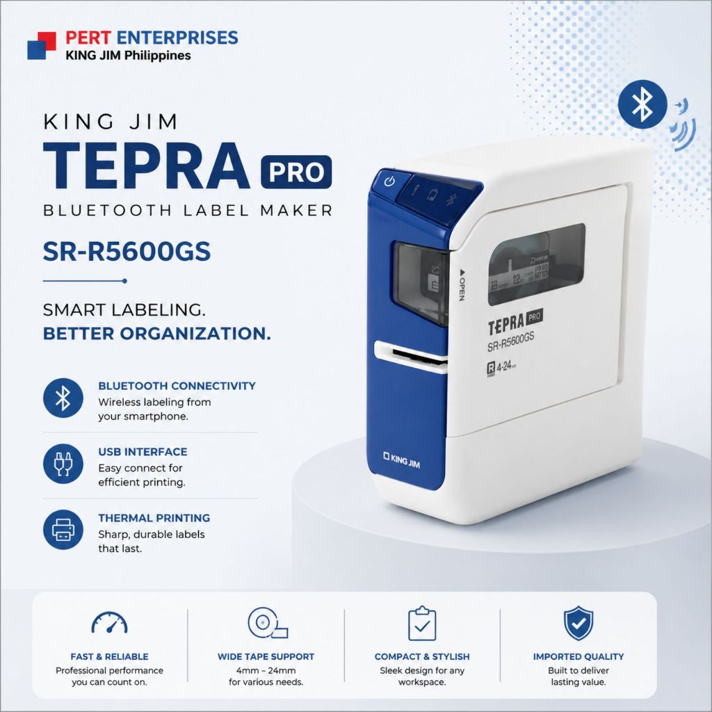 KING JIM Bluetooth Label Maker “TEPRA PRO SR-R5600GS” – USB & Bluetooth ...