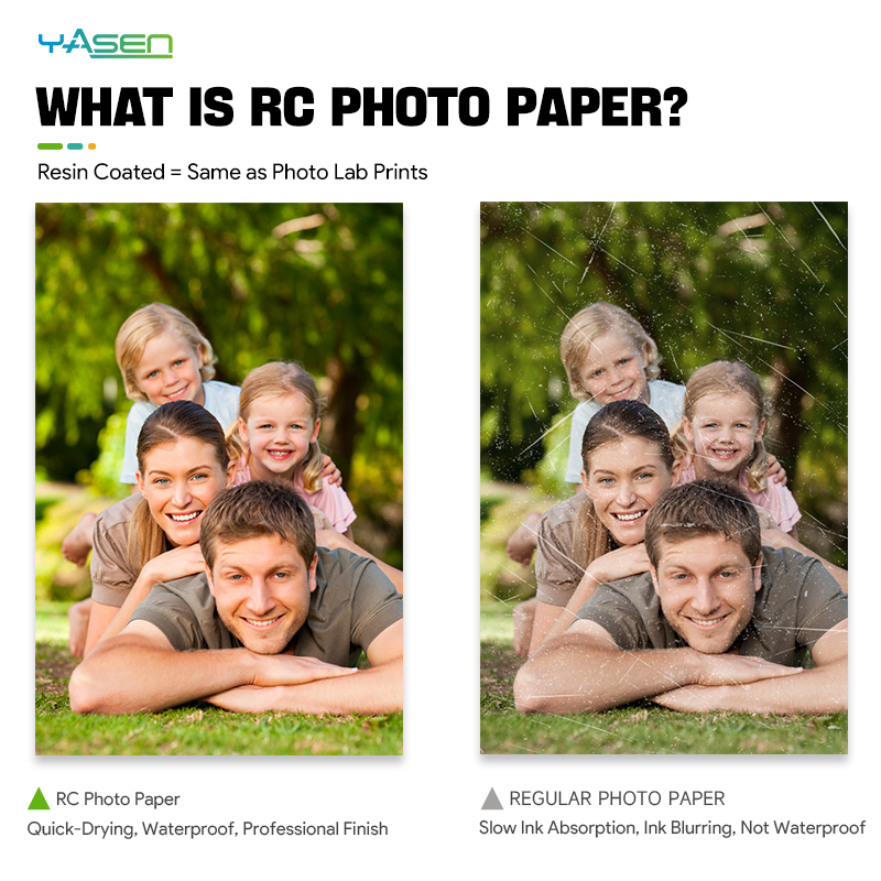 Yasen RC Woven Photo Paper Linen Texture Resin Coating Inkjet Printable ...