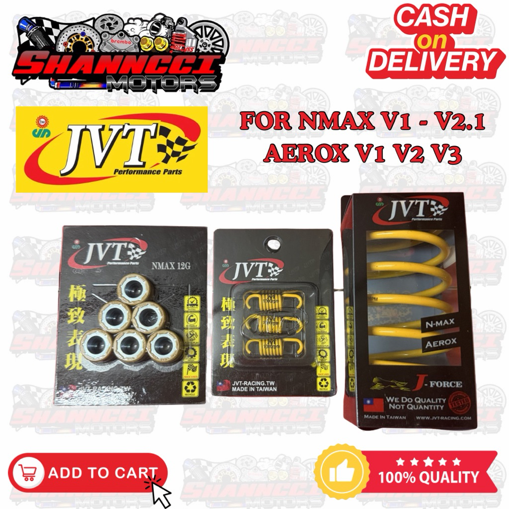JVT SET PLYBALL + CLUTCH SPRING + CENTER SPRING FOR NMAX V1 V2 V2.1 V3 ...
