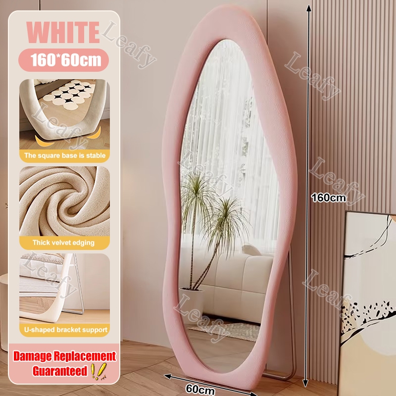 Thickened Full Body Mirror With Stand Full-Length Mirror Wall Whole ...