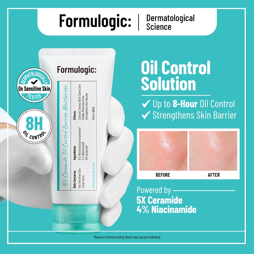 Oil Control Barrier Moisturizer 40ml | 4% Niacinamide + 5X Ceramide ...