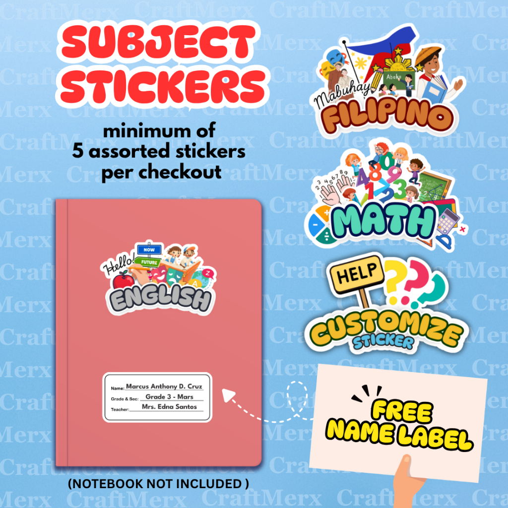 Shop subject stickers for Sale on Shopee Philippines