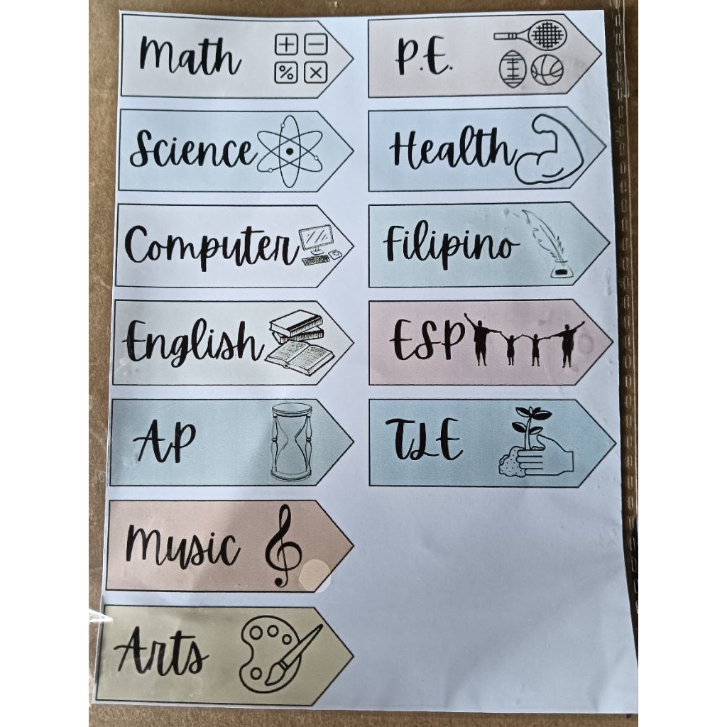 New Subject labels design | Shopee Philippines