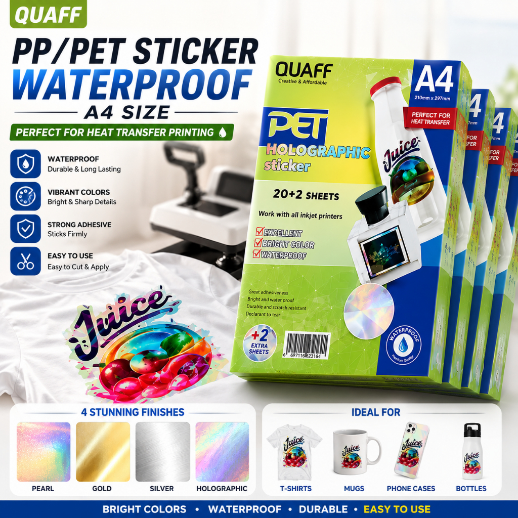 QUAFF Waterproof Pet Sticker & Pearl Sticker for Label & Sticker ...