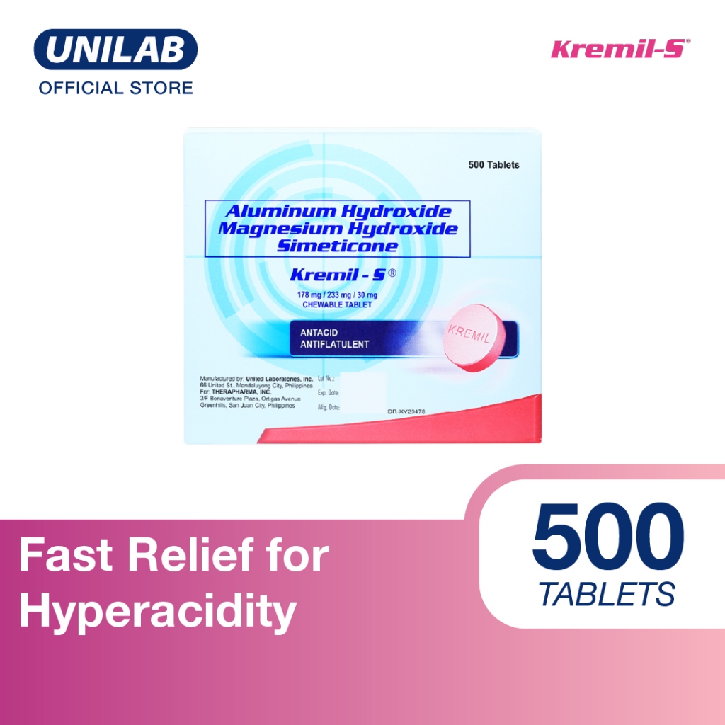 Kremil S 500 tablets - For All-Day Relief for Heartburn & Acid Reflux ...