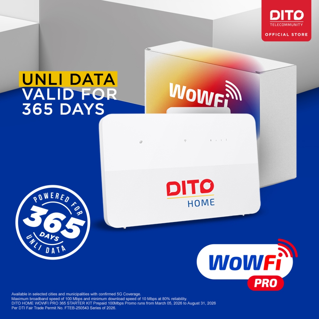 DITO Home WoWFi Pro w/ 365 Days UNLI Data | Shopee Philippines