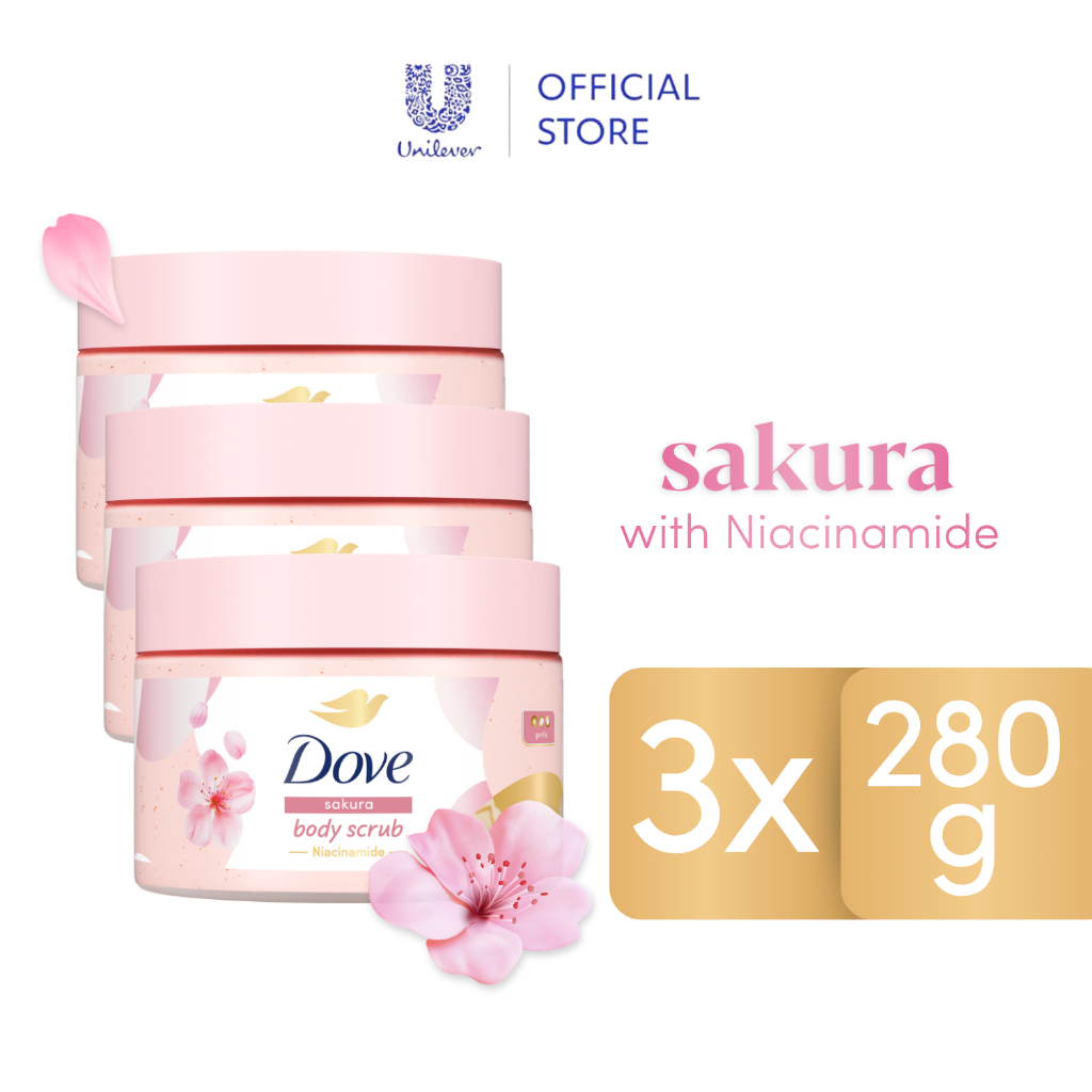 [BUNDLE OF 3] Dove Sakura Body Scrub 280g | Shopee Philippines