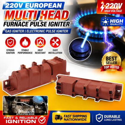 220V European multi head furnace pulse igniter, gas igniter, electronic ...