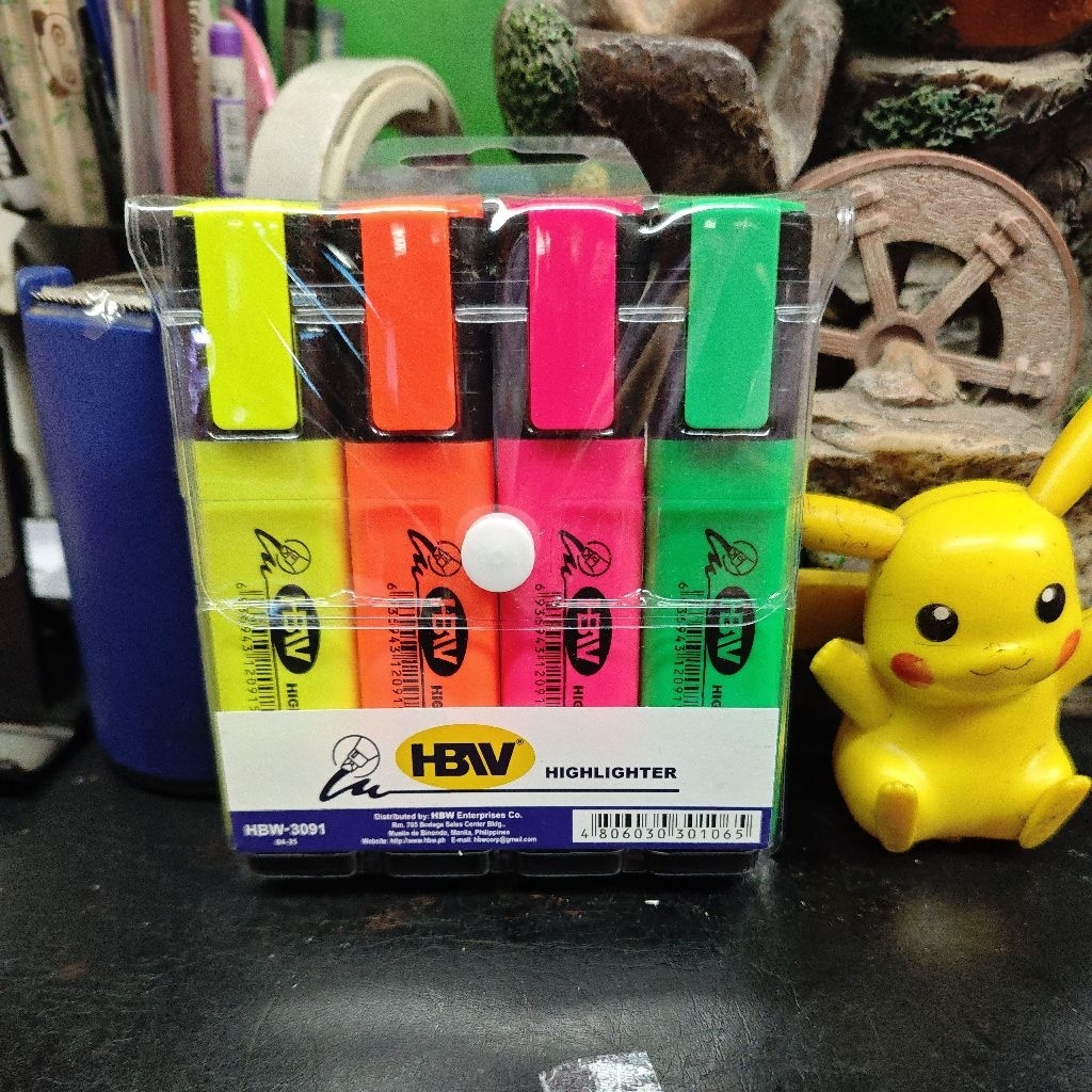 HBW-3091 highlighter set of 4 | Shopee Philippines