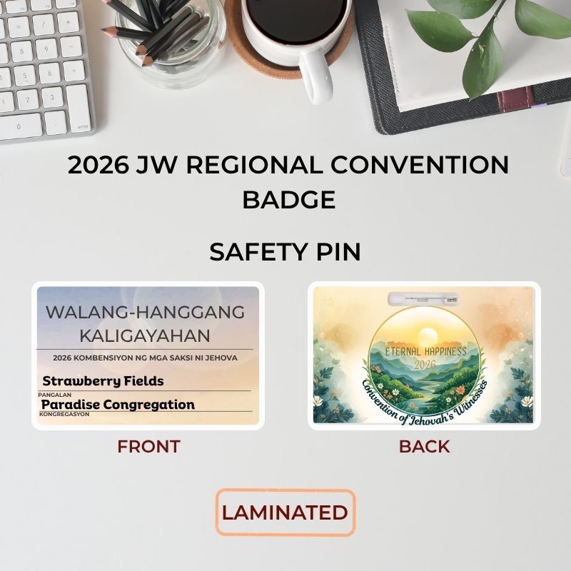 Laminated Convention Badge Card | 2026 Eternal Happiness Convention ...