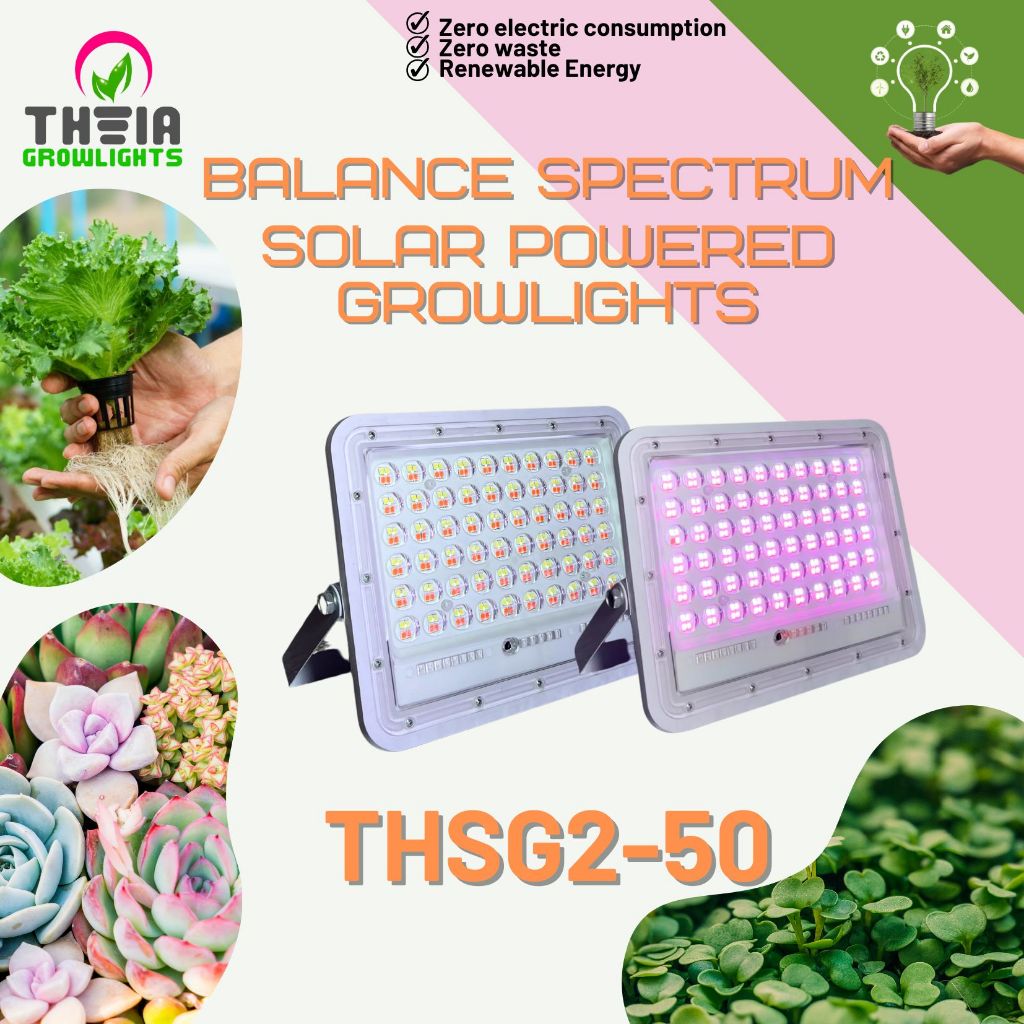 THEIA Solar Grow light 50 Watts-Eco-Friendly Solar Powered Grow Light ...