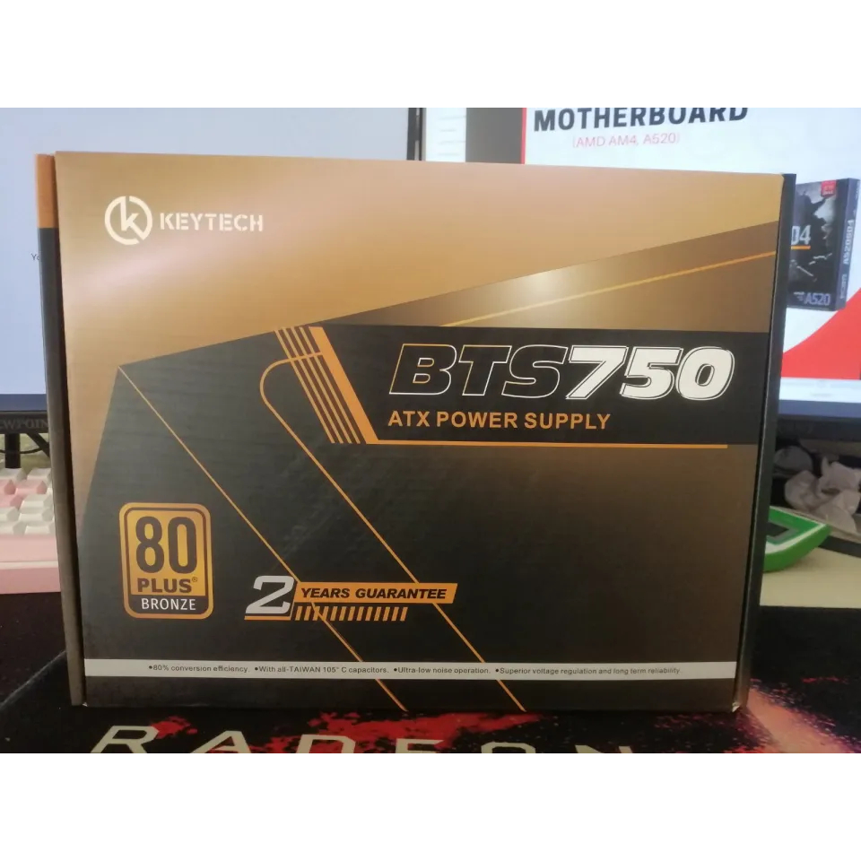 PC CHOW | Keytech BTS 550 650 750 Watts ATX Power Supply True Rated 80 ...