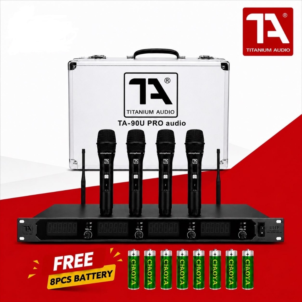 Titanium Audio Professional Wireless Microphone TA-90U 4 Pieces ...