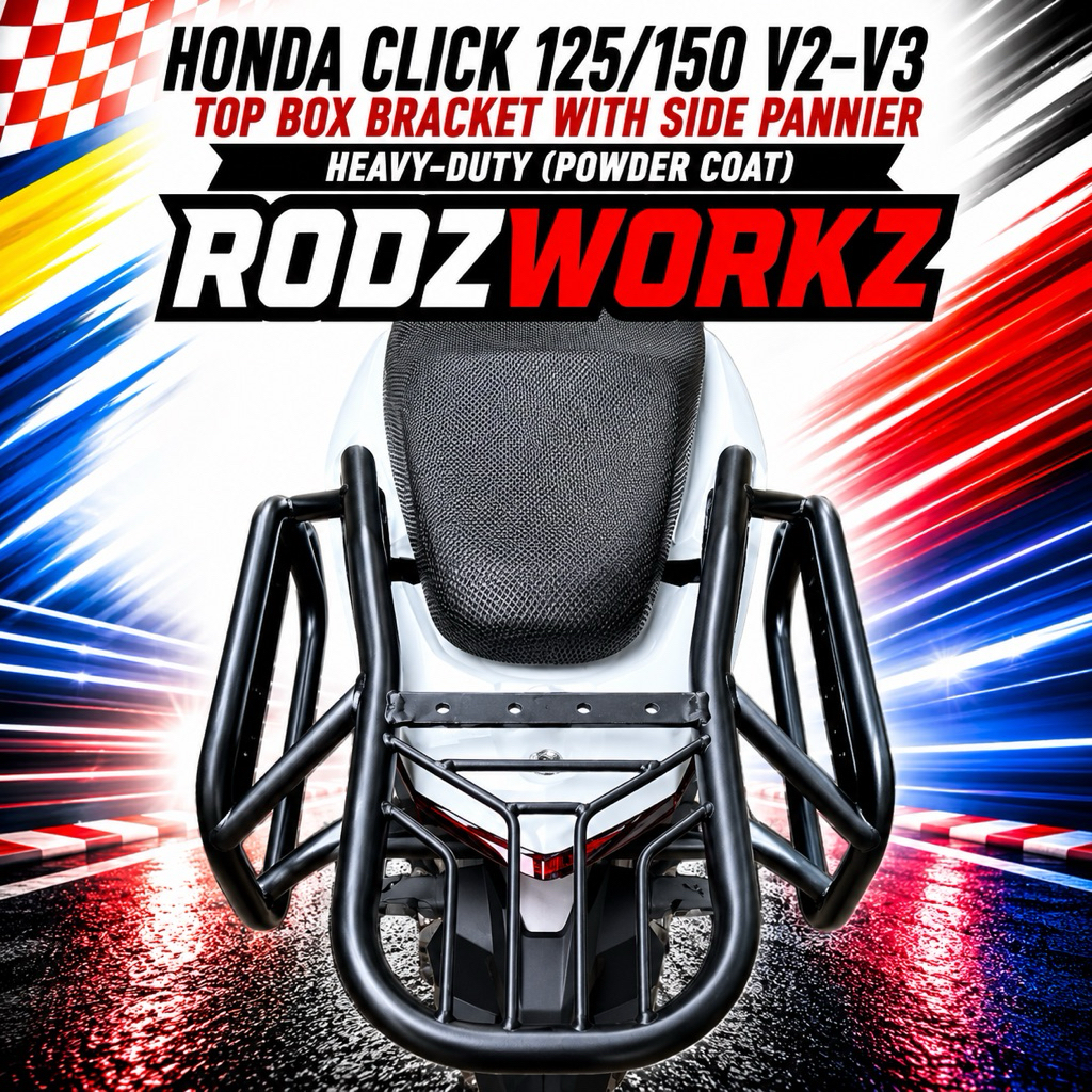 HONDA CLICK 125/150 V2-V3 TOP BOX BRACKET WITH SIDE PANNIER HEAVY-DUTY ...