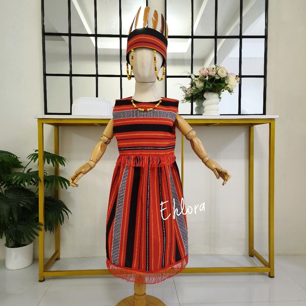 igorot dress design New Ifugao Costume For Girls Buwan ng Wika Ethnic Tribe House Of CB Seren Style:Style D Season-less