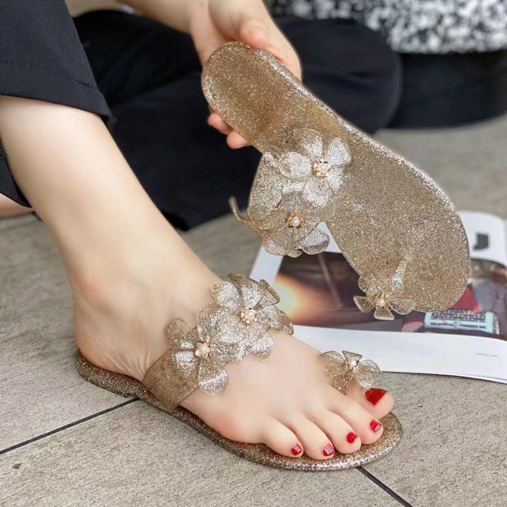 2026 Fashion Trends Women's jelly Flat Sandals Plastic Non-Slip ...