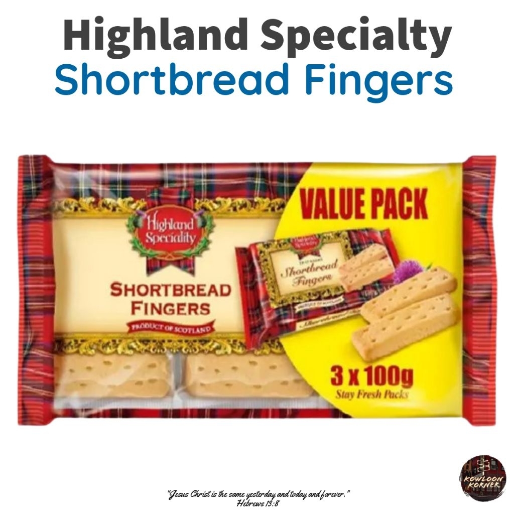 [Scotland] Highland Speciality Shortbread Fingers 300g (3 packs x 100g ...