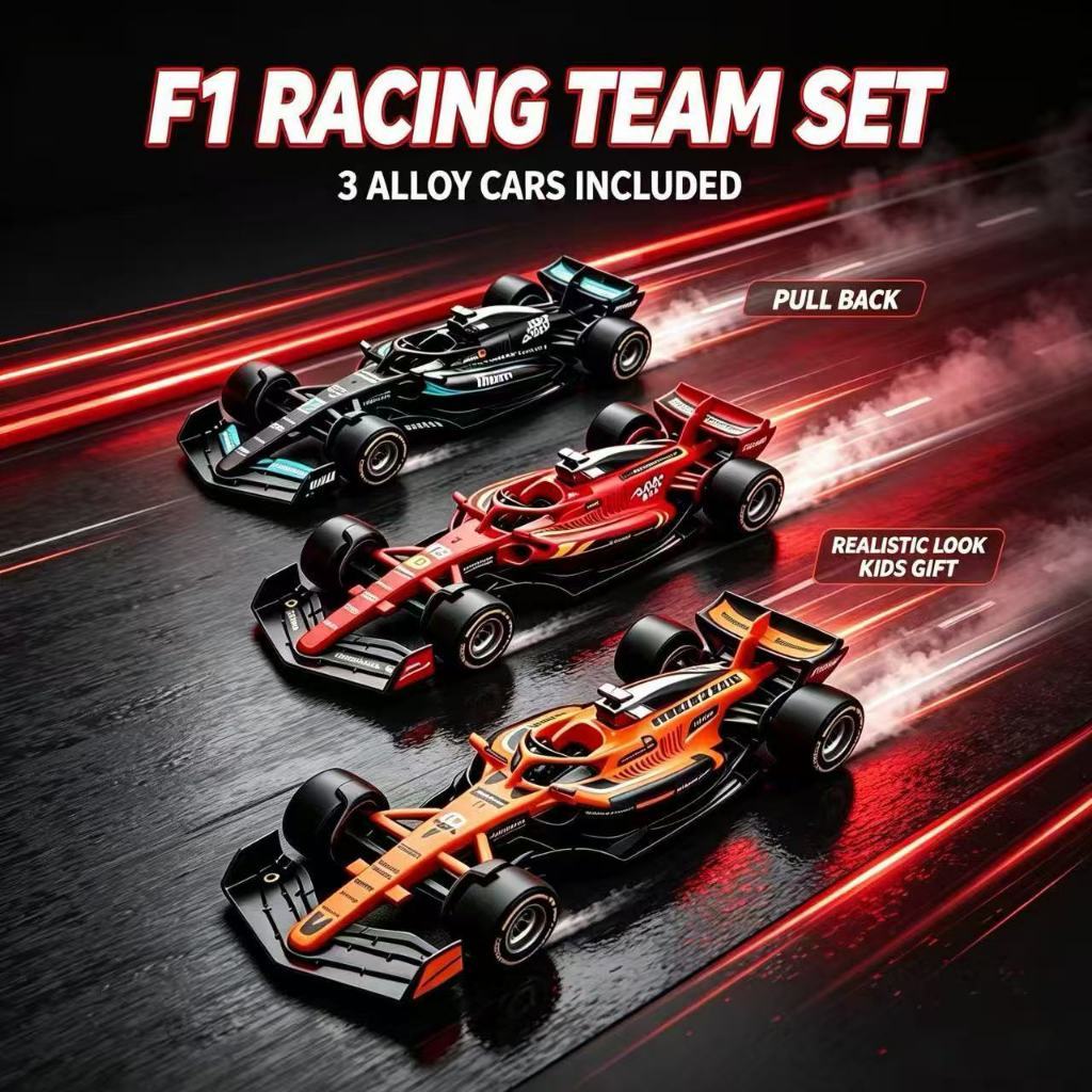 【Limited Edition】Children's toy racing cars, Ferrari F1 Formula Sliding ...
