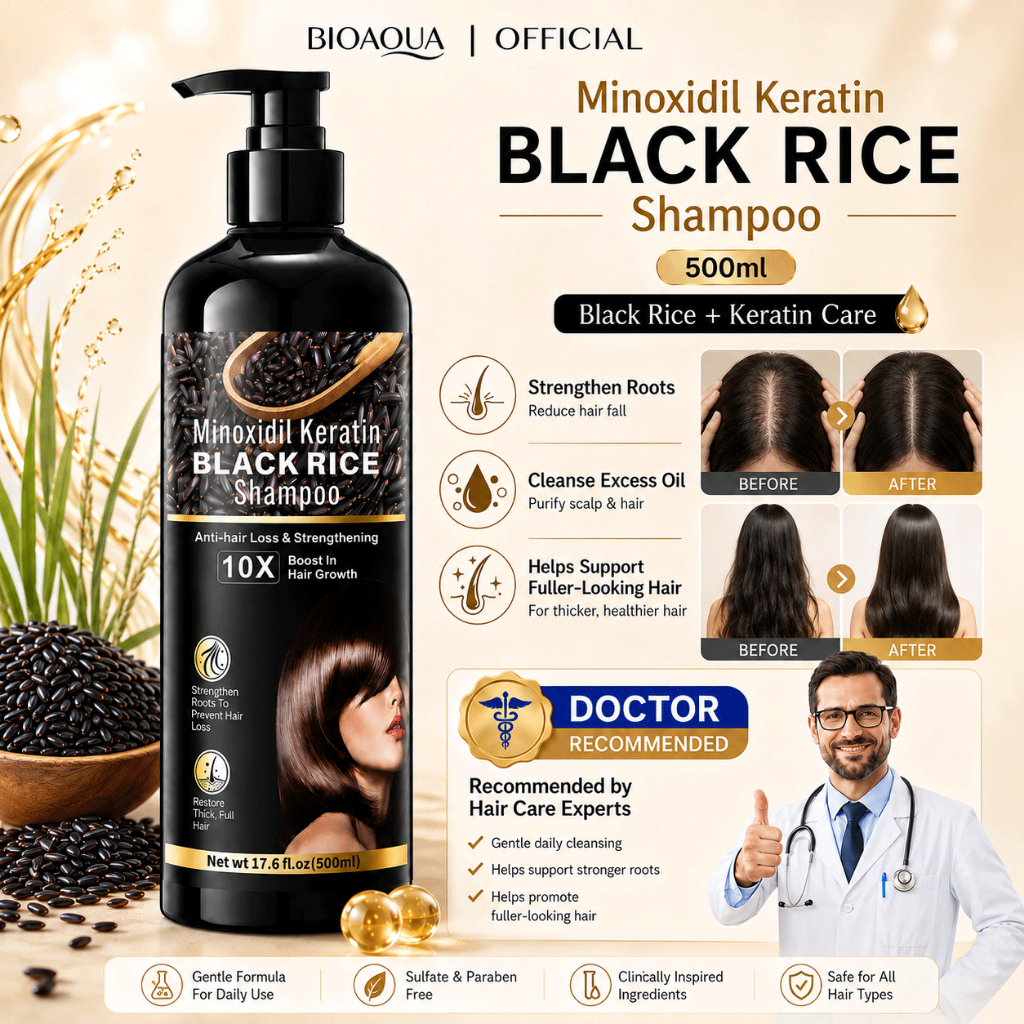 BIOAOUA Minoxidil Biotin Hair Care Set Shampoo Hair Mask Scalp Serum ...