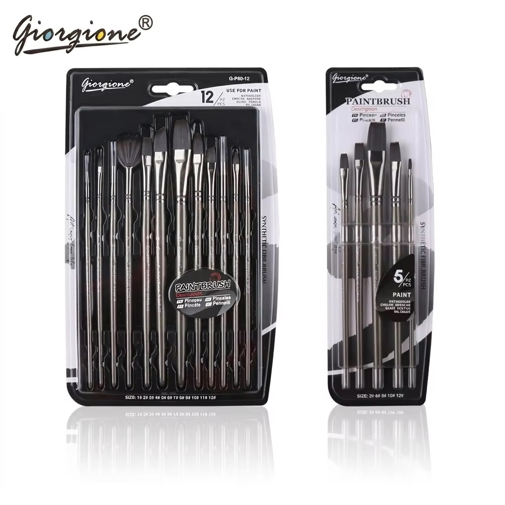 Giorgione Synthetic Fiber Artist Brush Set - [6pcs/12pcs] | Shopee ...