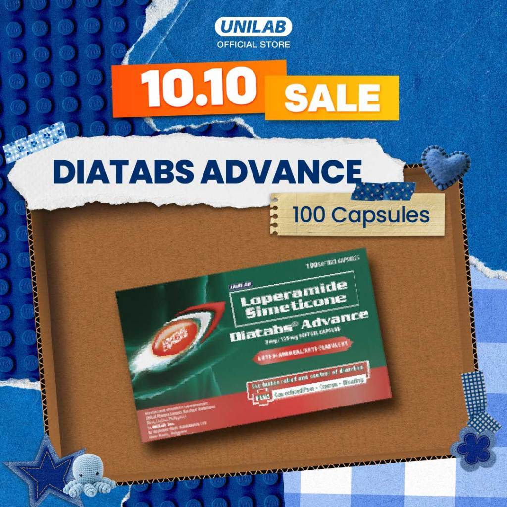 Diatabs Advance 100s (For Diarrhea & Stomach Pain Relief) | Shopee ...