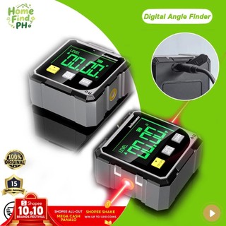 360° Digital Angle Finder Magnetic Laser Inclinometer Rechargeable USB ...
