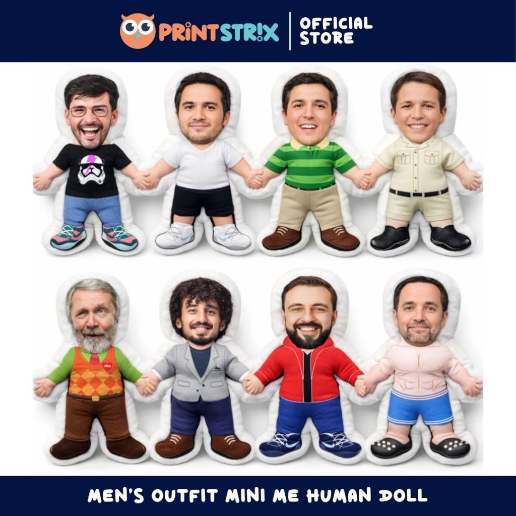 Mens Outfit Mini Me Human Doll Personalized Mini Me Doll PILLOW ART ...