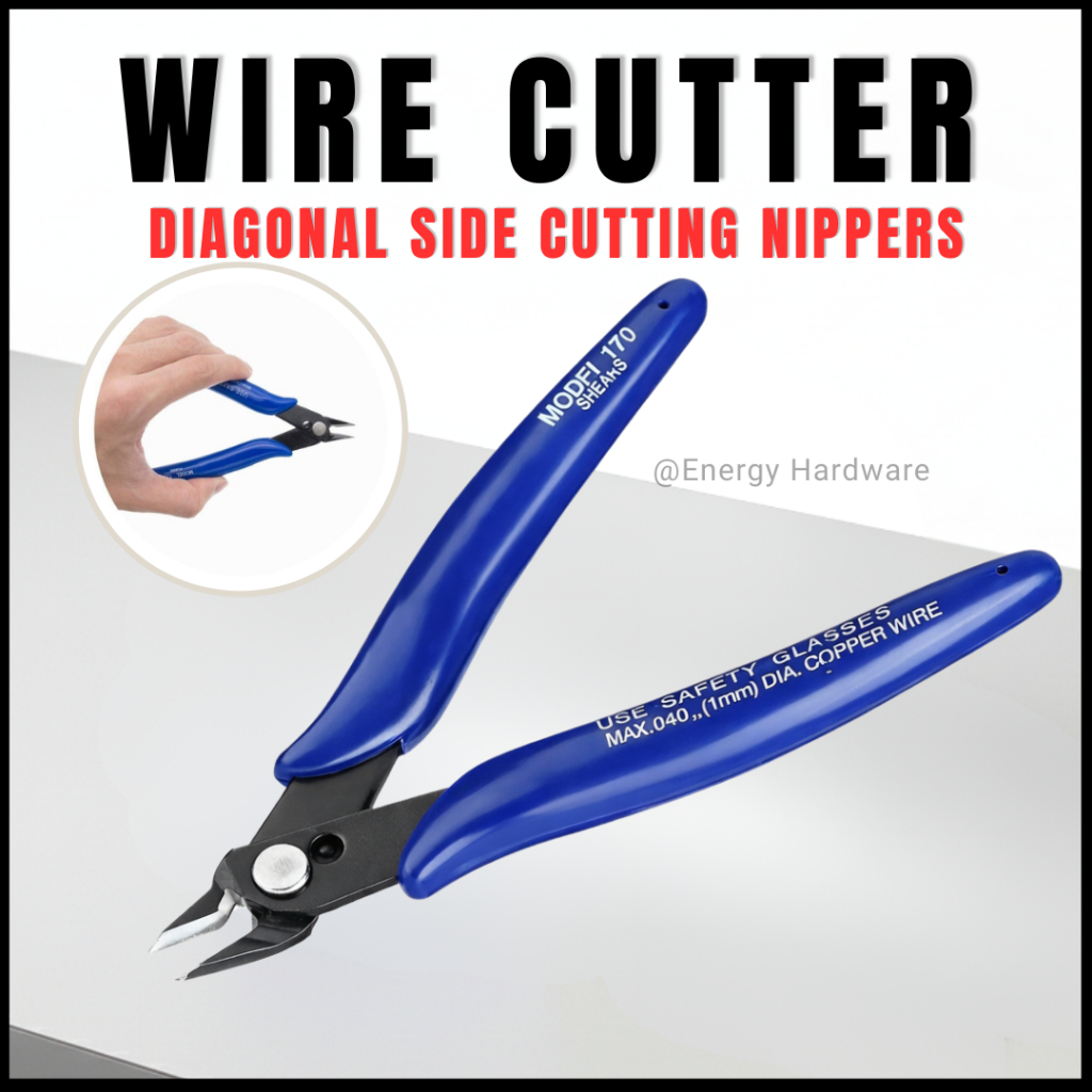 5-Inch 170 Flush Wire Cutters – Side Cutting Pliers, Carbon Steel, Insulated Handles-767401