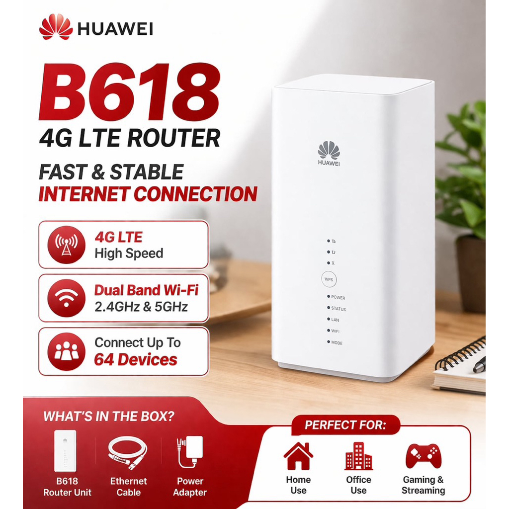 Huawei B618 4G LTE 600 Mbps Router | Shopee Philippines