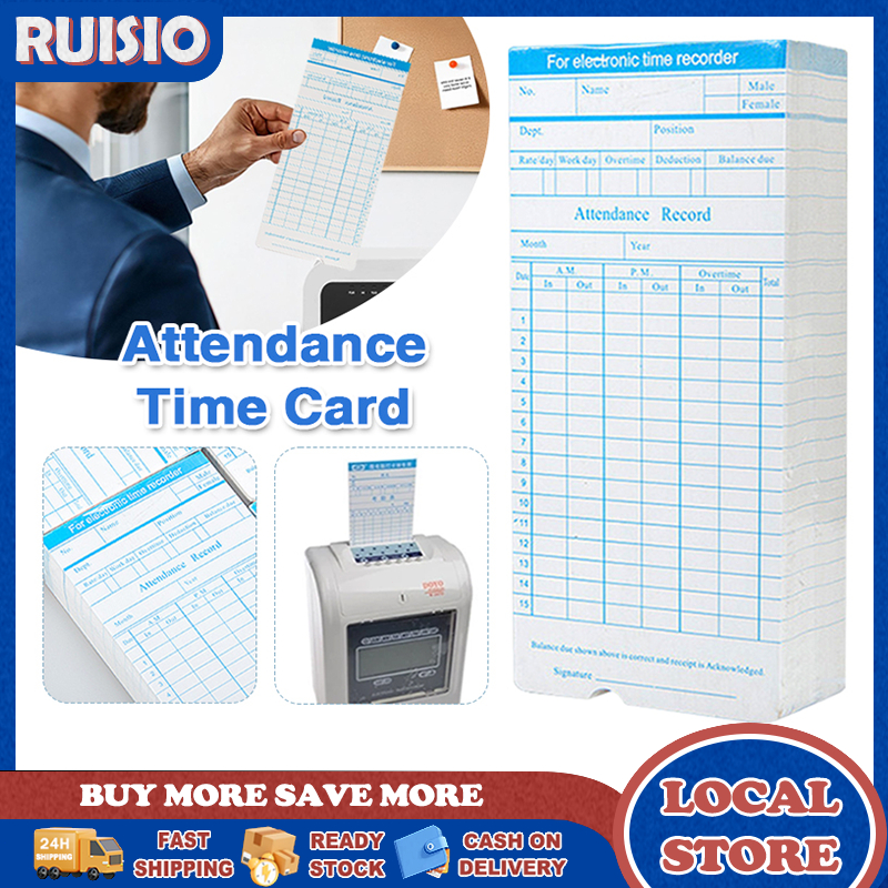 Attendance Time Card Professional Time Recording Paper for Standard ...