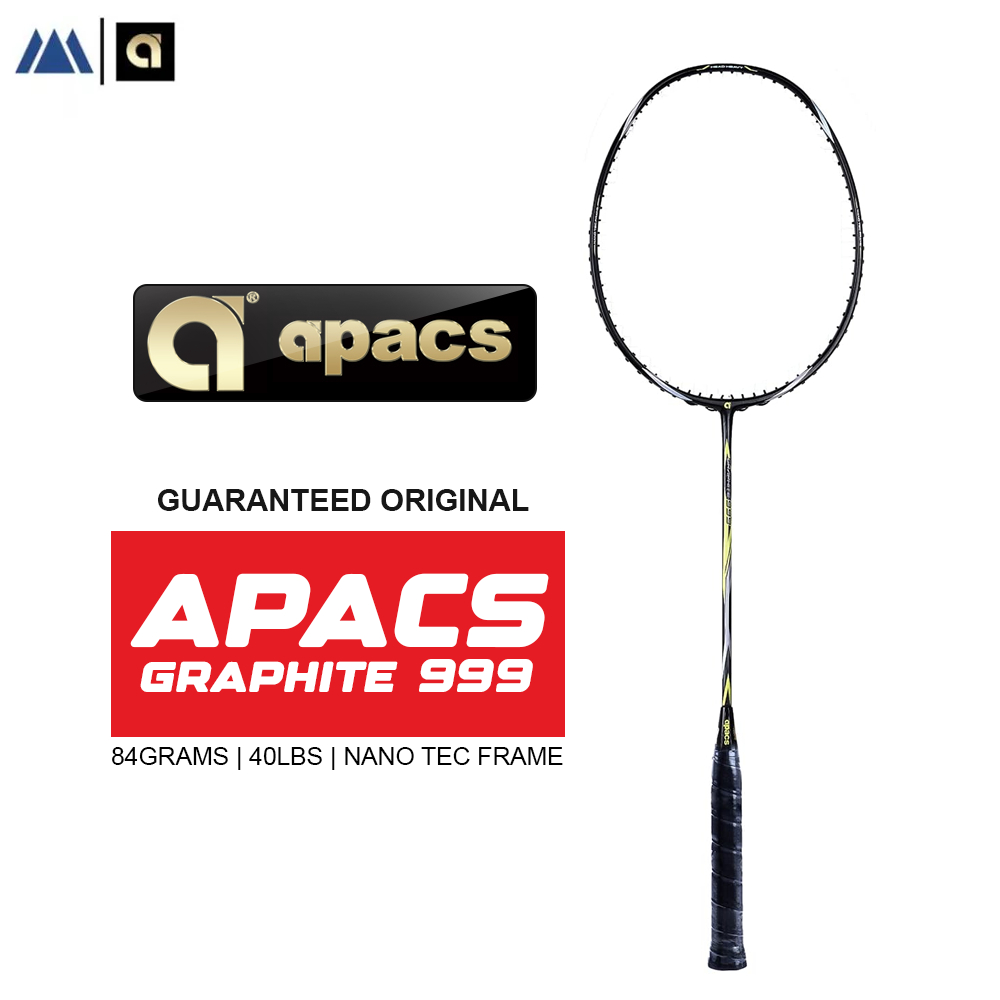 APACS Graphite 999 Nano Tec Power Frame Badminton Racket -4U-G2 Max ...