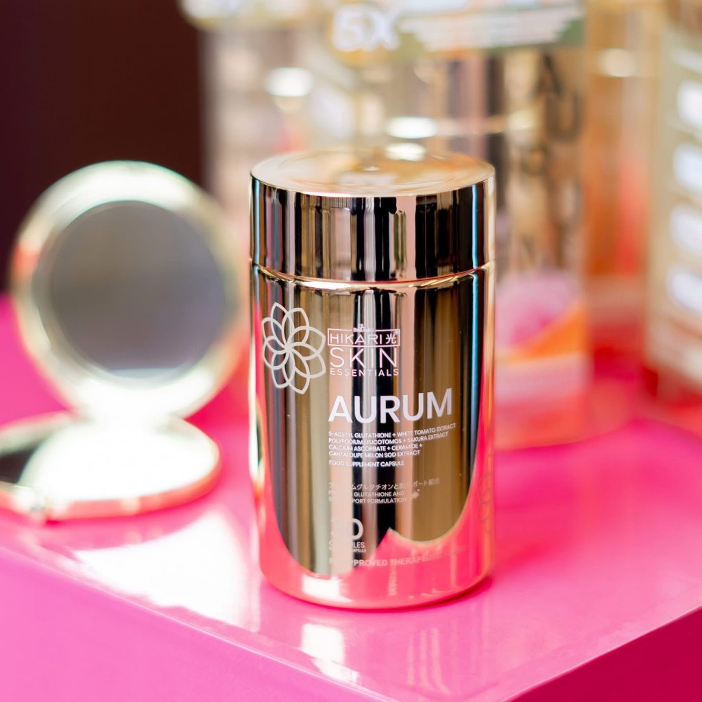n acetylcysteine glutathione Hikari Skin Essentials AURUM is a premium, Japan-formulated antioxidant  supplement featuring S-Acetyl Glutathione for enhanced absorption to  promote skin brightening, anti-aging, and enhanced main image 1