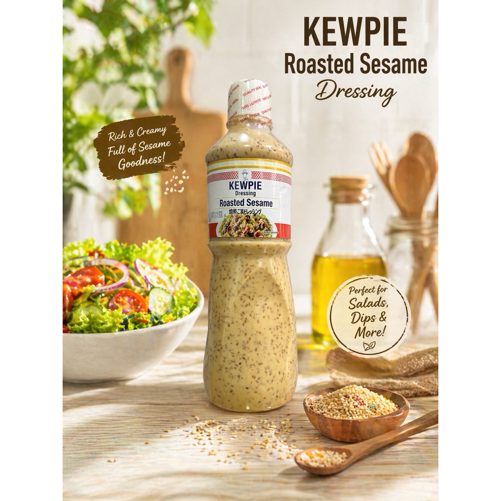 kewpie creamy deep roasted sesame dressing Kewpie Creamy Deep Roasted Sesame Dressing & Marinade, 30 Fluid Ounce –  Mega Mart Center main image 0