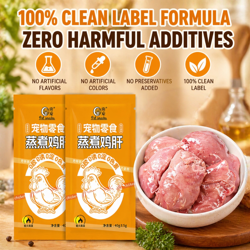 Steam Chicken Liver Pet Snack Chicken Breast Dogs Snack Chicken Heart ...