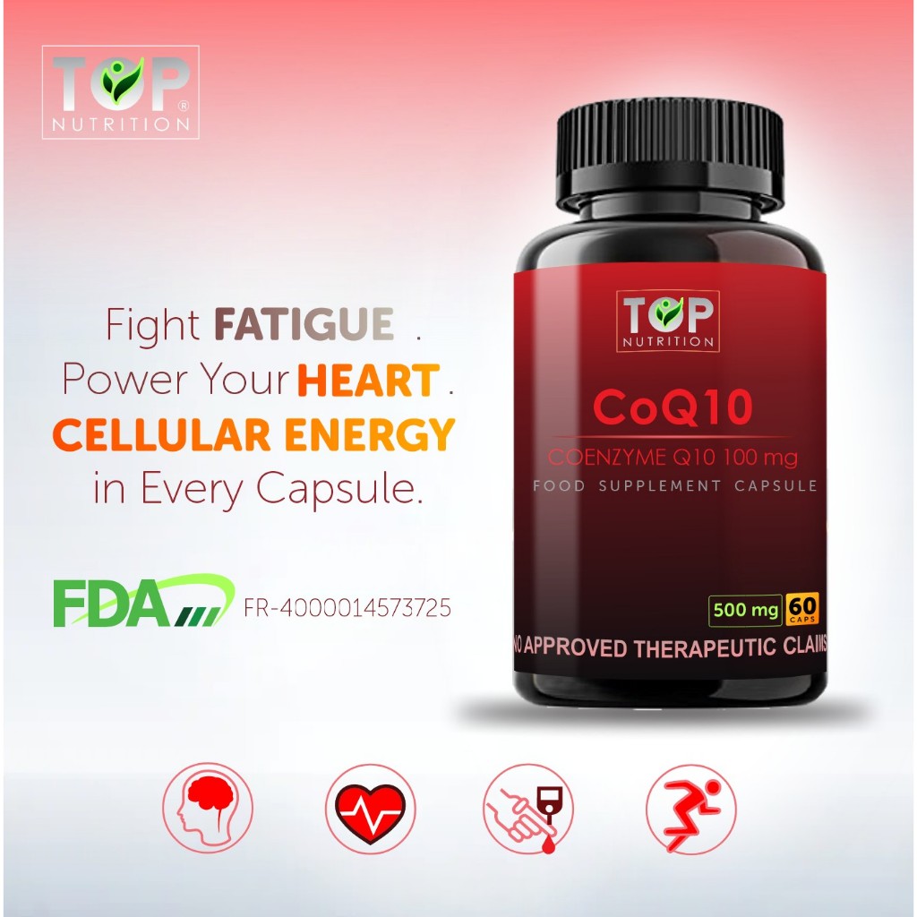 TOPNutrition® CoQ10 100 mg FDA Approved Coenzyme 60 Caps | Shopee ...