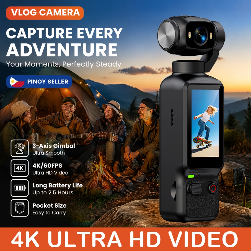 Mini Pocket Handheld Action Camera 4K HD Wide Angle Waterproof For ...