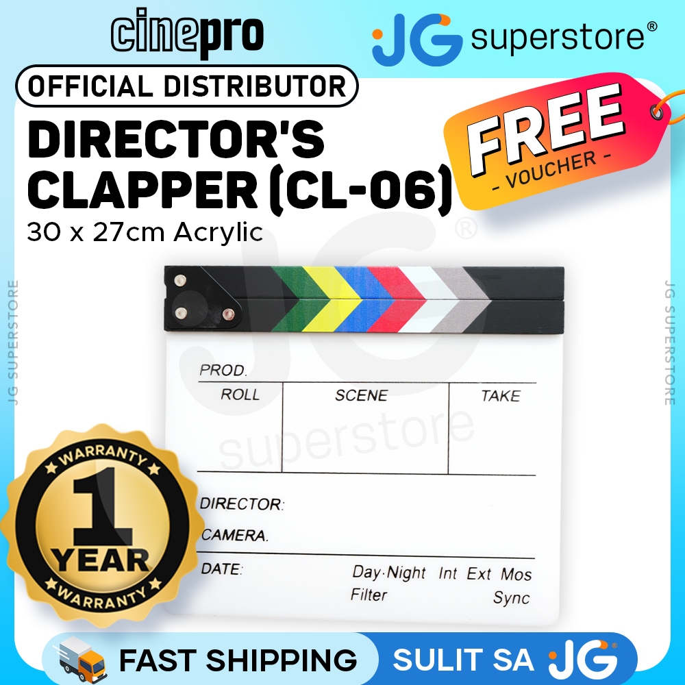 Cinepro 30 x 27cm | 20 x 20cm Movie Acrylic / Wood Clapper Board Slate ...