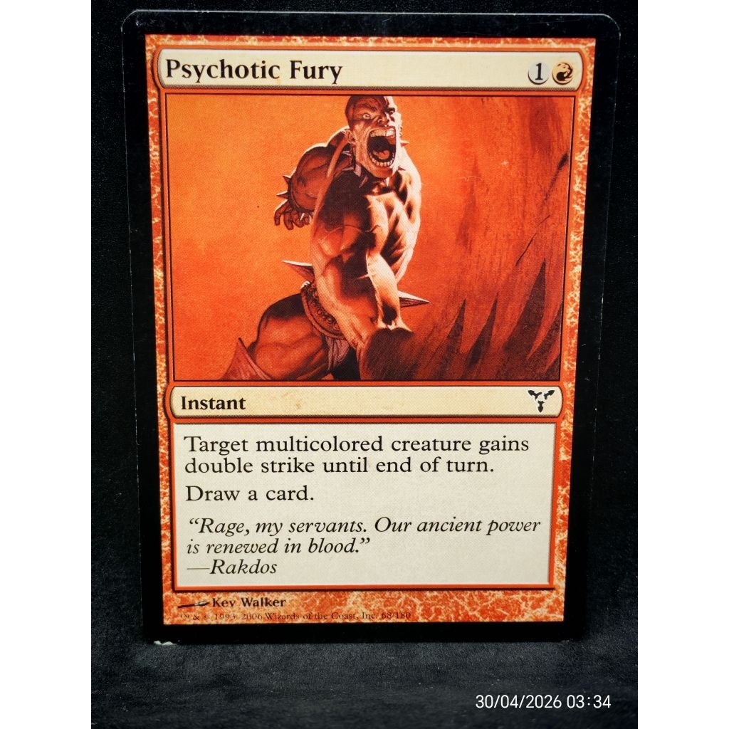 Psychotic Fury 68 from Dissension Common Non-Foil 2006 English MTG card |  Shopee Philippines