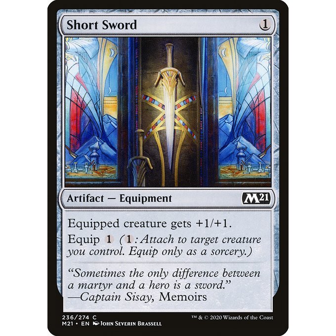 MTG Singles: Short Sword NM Colorless M21 Core Set 2021 | Shopee ...